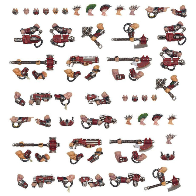 Dit is een foto van het spel Goliath Weapons & Upgrades - Necromunda te koop bij Speldorado Spellenwinkel Delft