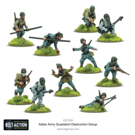 Dit is een foto van het spel Italian Army Guastatori Destruction Group te koop bij Speldorado Spellenwinkel Delft