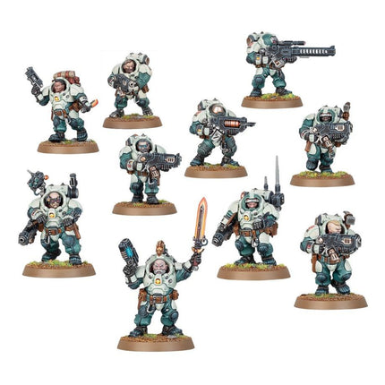 Dit is een afbeelding van het miniatuur Hearthkyn Warriors - Leagues of Votann voor het spel Warhammer, te koop bij Tabletop Miniature Wargames spellenwinkel Speldorado in delft