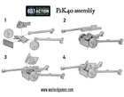 German Heer PaK 40 voor Bolt Action - duitsers artillery schaal 1:58 miniatuur