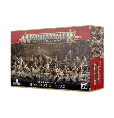 Dit is een afbeelding van het miniatuur Hobgrot Slittas - Orruk Warclans voor het spel Warhammer, te koop bij Tabletop Miniature Wargames spellenwinkel Speldorado in delft