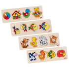 Houten puzzel  4 stukjes