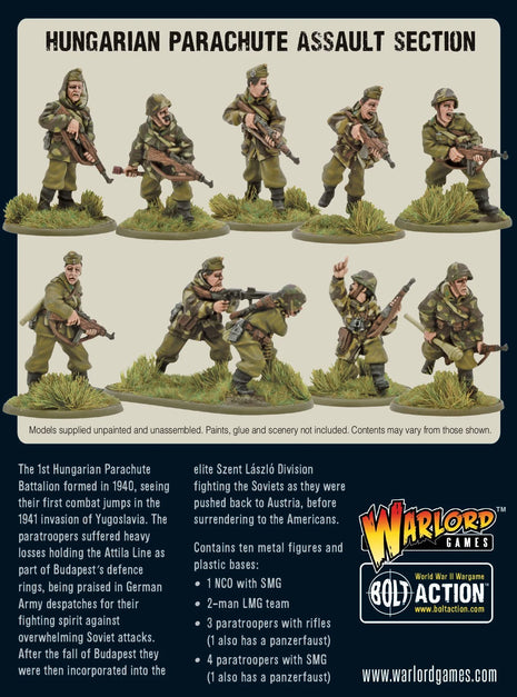 Dit is een foto van het spel Hungarian Parachute Assault Section te koop bij Speldorado Spellenwinkel Delft