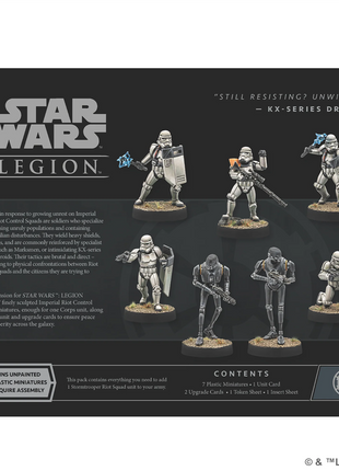 Dit is een foto van het spel Star Wars Legion Imperial Riot Control Squad Unit te koop bij Speldorado Spellenwinkel Delft