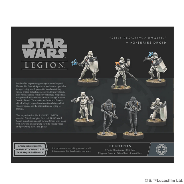 Dit is een foto van het spel Star Wars Legion Imperial Riot Control Squad Unit te koop bij Speldorado Spellenwinkel Delft