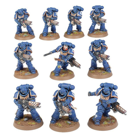 Dit is een afbeelding van het miniatuur Infernus Squad - Space Marines voor het spel Warhammer, te koop bij Tabletop Miniature Wargames spellenwinkel Speldorado in delft