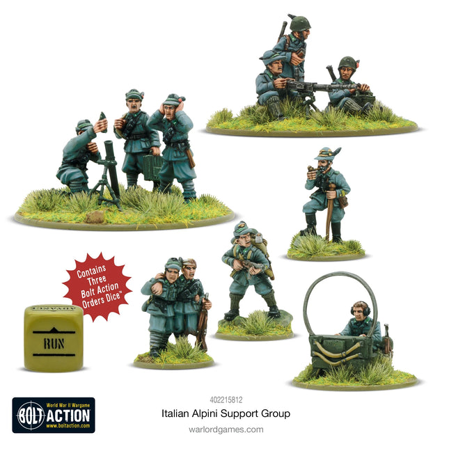 Dit is een foto van het spel Italian Alpini Support Group te koop bij Speldorado Spellenwinkel Delft