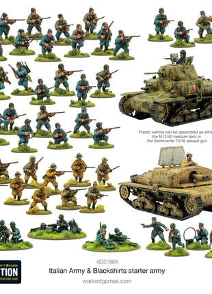 Italian Army - Blackshirts Starter Army voor Bolt Action - italianen infantry schaal 1:58 miniatuur