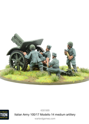 Italian Army 100/17 Modello 14 Medium Artillery voor Bolt Action - italianen artillery schaal 1:58 miniatuur