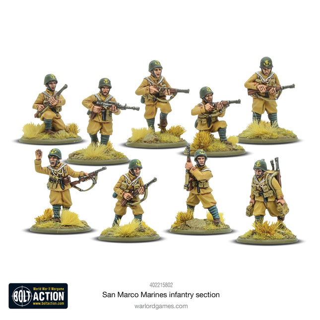 Dit is een foto van het spel Italian San Marco Marines Infantry Section te koop bij Speldorado Spellenwinkel Delft