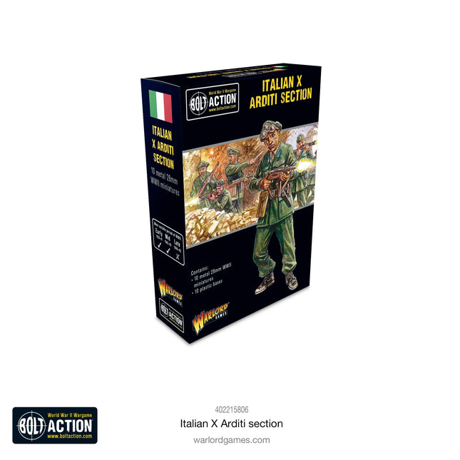 Dit is een foto van het spel Italian X Arditi Section te koop bij Speldorado Spellenwinkel Delft