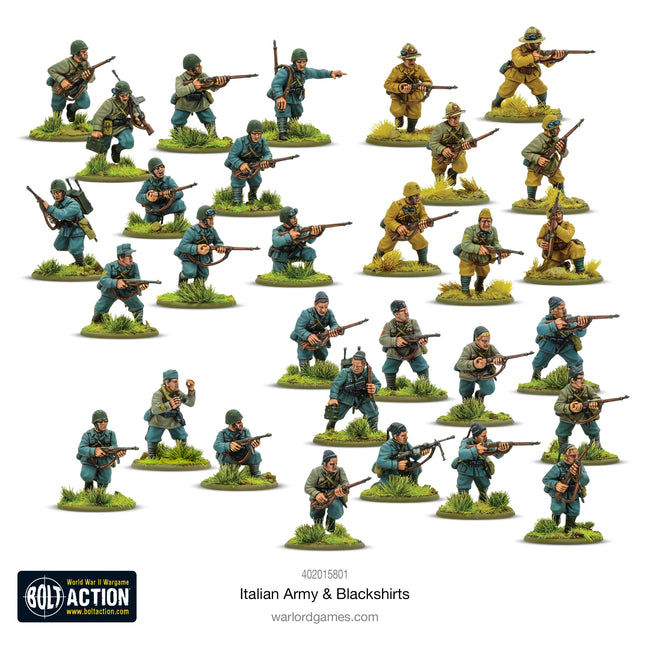 Dit is een foto van het spel Italian Army & Blackshirts te koop bij Speldorado Spellenwinkel Delft