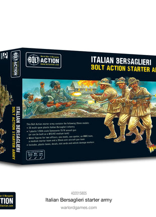 Italian Bersaglieri Starter Army voor Bolt Action - italianen infantry schaal 1:58 miniatuur