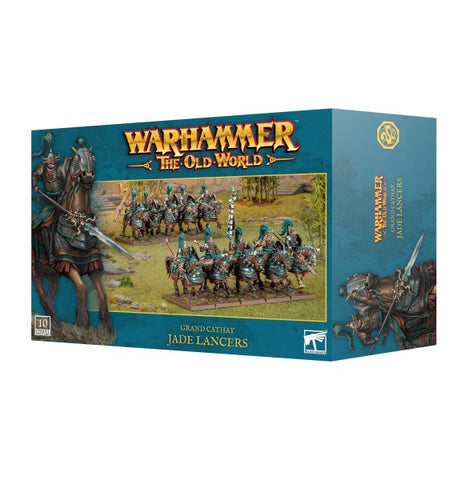 Dit is een afbeelding van het miniatuur jade lancers - grand cathay voor het spel Warhammer, te koop bij Tabletop Miniature Wargames spellenwinkel Speldorado in delft