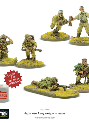Dit is een foto van het spel Japanese Army Weapons Teams te koop bij Speldorado Spellenwinkel Delft