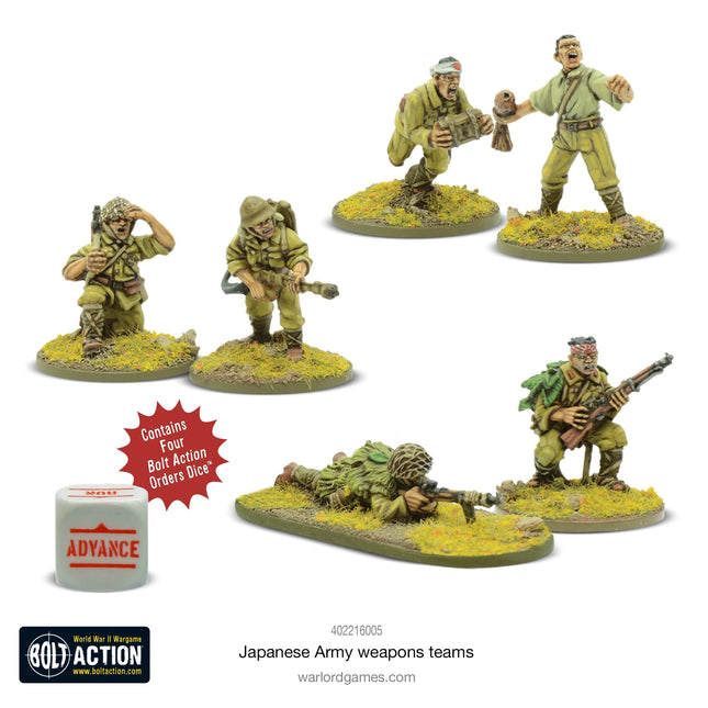 Dit is een foto van het spel Japanese Army Weapons Teams te koop bij Speldorado Spellenwinkel Delft