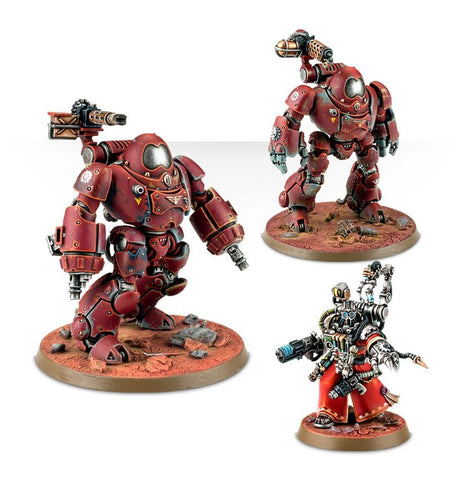 Dit is een afbeelding van het miniatuur Kastelan Robots - Adeptus Mechanicus voor het spel Warhammer, te koop bij Tabletop Miniature Wargames spellenwinkel Speldorado in delft