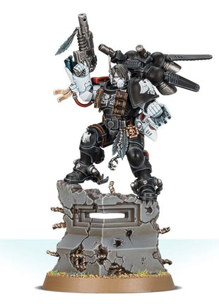 Dit is een afbeelding van het miniatuur Kayvaan Shrike - Raven Guard voor het spel Warhammer, te koop bij Tabletop Miniature Wargames spellenwinkel Speldorado in delft