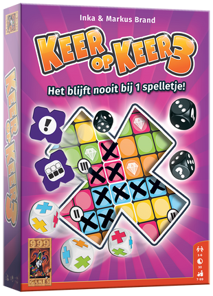 Keer op Keer 3 – gezellig dobbelspel – 1 tot 6 Spelers