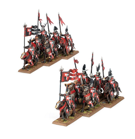 Dit is een afbeelding van het miniatuur Knights Of The Realm - Kingdom of Bretonnia voor het spel Warhammer, te koop bij Tabletop Miniature Wargames spellenwinkel Speldorado in delft