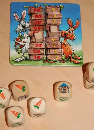 Dit is een foto van het spel Konijnen Hokken te koop bij Speldorado Spellenwinkel Delft