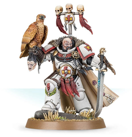 Dit is een afbeelding van het miniatuur Kor'Sarro Khan - White Scars voor het spel Warhammer, te koop bij Tabletop Miniature Wargames spellenwinkel Speldorado in delft