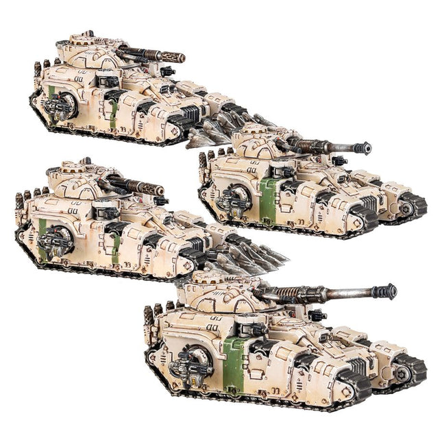 Dit is een foto van het spel Kratos Heavy Tank Squadron - Adeptus Astartes te koop bij Speldorado Spellenwinkel Delft