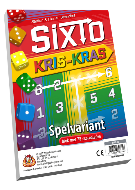 Sixto: Kriskras – gezellig dobbelspel – 1 tot 6 spelers