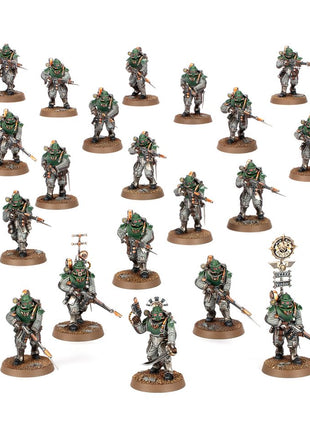 Dit is een afbeelding van het miniatuur solar Auxilia Lasrifle Section - Solar Auxilia voor het spel Warhammer, te koop bij Tabletop Miniature Wargames spellenwinkel Speldorado in delft