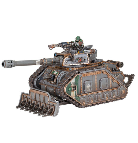 Dit is een afbeelding van het miniatuur Leman Russ Strike Tank - Solar Auxilia voor het spel Warhammer, te koop bij Tabletop Miniature Wargames spellenwinkel Speldorado in delft