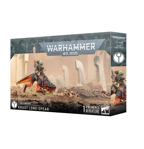Dit is een afbeelding van het miniatuur Kroot Lone-Spear - Tau Empire voor het spel Warhammer, te koop bij Tabletop Miniature Wargames spellenwinkel Speldorado in delft