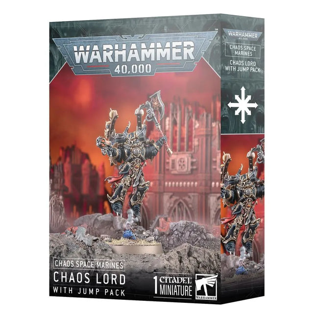 Dit is een foto van het spel CHAOS SPACE MARINES: LORD WITH JUMP PACK - 43-101 -  Games Workshop te koop bij Speldorado Spellenwinkel Delft