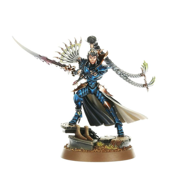 Dit is een afbeelding van het miniatuur Lady Malys - Drukhari voor het spel Warhammer, te koop bij Tabletop Miniature Wargames spellenwinkel Speldorado in delft