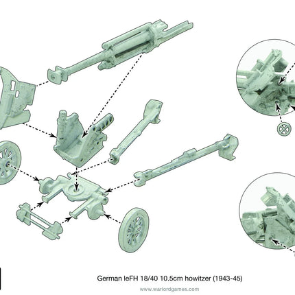 Afrika Korps LeFH 18 10.5cm Medium Artillery