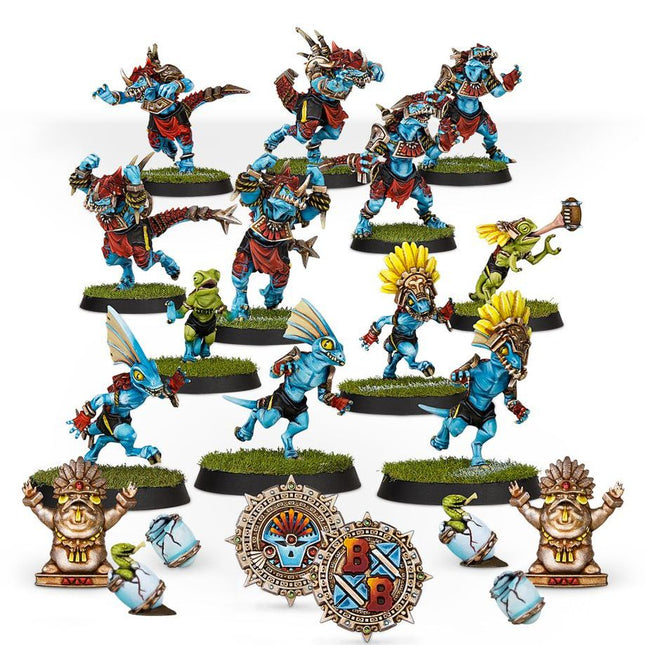 Dit is een foto van het spel Lizardmen Team - Blood Bowl te koop bij Speldorado Spellenwinkel Delft