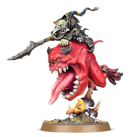 Dit is een foto van het spel Loonboss On Giant Cave Squig - Gloomspite Gitz te koop bij Speldorado Spellenwinkel Delft