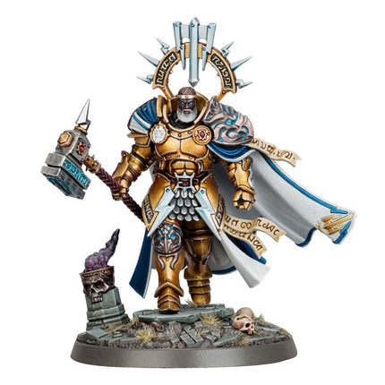 Dit is een afbeelding van het miniatuur Lord-Commander Bastian Carthalos - Stormcast Eternals voor het spel Warhammer, te koop bij Tabletop Miniature Wargames spellenwinkel Speldorado in delft