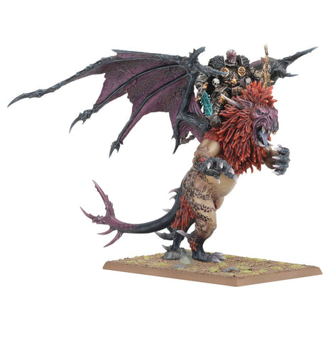 Dit is een afbeelding van het miniatuur Lord On Manticore - Warriors of Chaos voor het spel Warhammer, te koop bij Tabletop Miniature Wargames spellenwinkel Speldorado in delft