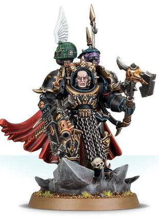 Dit is een afbeelding van het miniatuur Lord In Terminator Armour - Chaos Space Marines voor het spel Warhammer, te koop bij Tabletop Miniature Wargames spellenwinkel Speldorado in delft