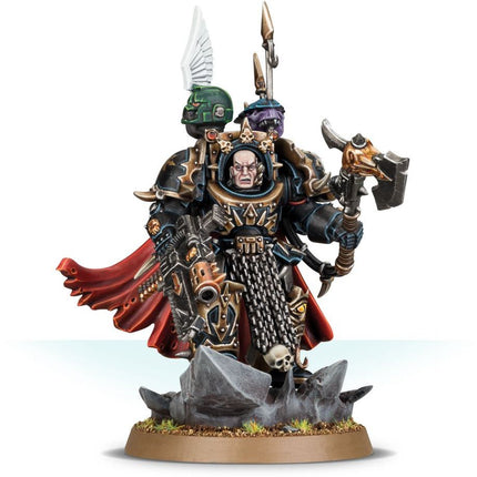 Dit is een afbeelding van het miniatuur Lord In Terminator Armour - Chaos Space Marines voor het spel Warhammer, te koop bij Tabletop Miniature Wargames spellenwinkel Speldorado in delft