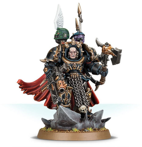 Dit is een afbeelding van het miniatuur Lord In Terminator Armour - Chaos Space Marines voor het spel Warhammer, te koop bij Tabletop Miniature Wargames spellenwinkel Speldorado in delft