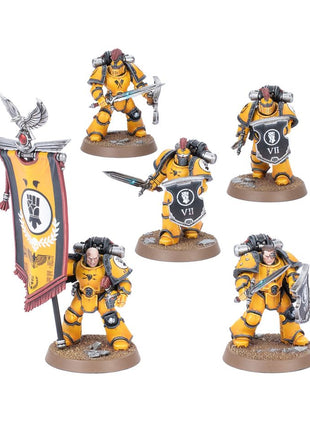 Dit is een afbeelding van het miniatuur Mkiii Command Squad - Adeptus Astartes voor het spel Warhammer, te koop bij Tabletop Miniature Wargames spellenwinkel Speldorado in delft