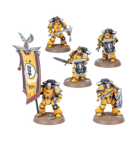 Dit is een afbeelding van het miniatuur Mkiii Command Squad - Adeptus Astartes voor het spel Warhammer, te koop bij Tabletop Miniature Wargames spellenwinkel Speldorado in delft