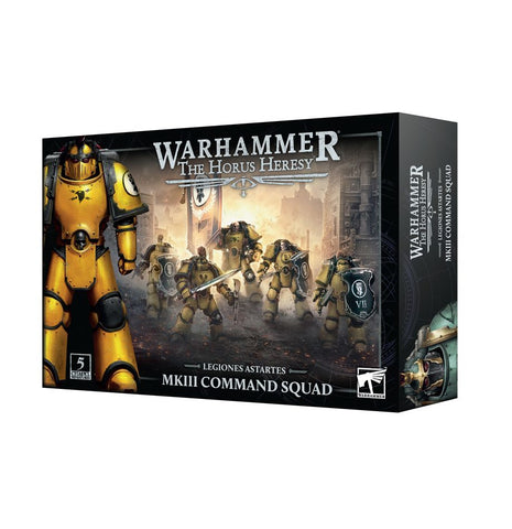 Dit is een afbeelding van het miniatuur Mkiii Command Squad - Adeptus Astartes voor het spel Warhammer, te koop bij Tabletop Miniature Wargames spellenwinkel Speldorado in delft