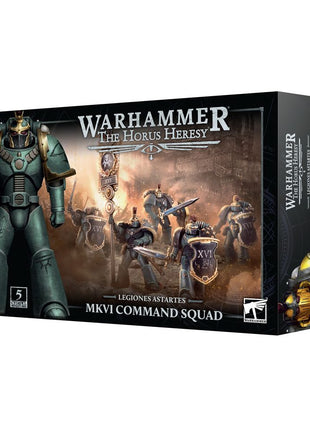 Dit is een afbeelding van het miniatuur Mkvi Command Squad - Adeptus Astartes voor het spel Warhammer, te koop bij Tabletop Miniature Wargames spellenwinkel Speldorado in delft
