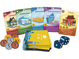 Dit is een foto van het spel Machi Koro 2 Polis! te koop bij Speldorado Spellenwinkel Delft