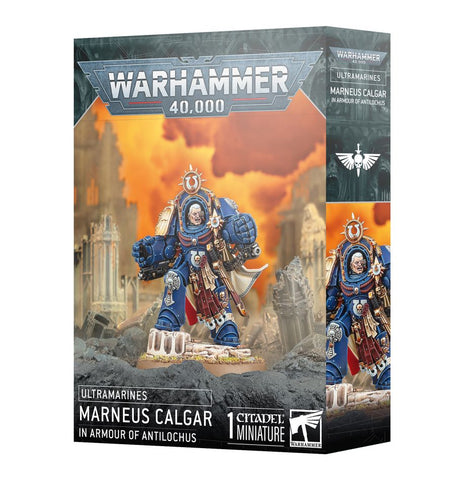Dit is een afbeelding van het miniatuur Marneus Calgar In Armour Of Antilochus voor het spel Warhammer, te koop bij Tabletop Miniature Wargames spellenwinkel Speldorado in delft