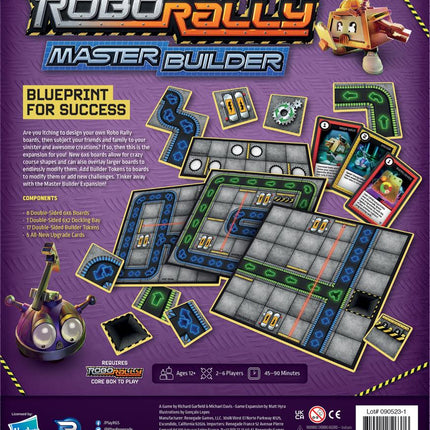 Dit is een foto van het spel Master Builder Expansion - Robo Rally te koop bij Speldorado Spellenwinkel Delft