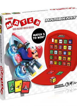 Match 5 op een rij Mario Kart – gezellig bordspel – 2 tot 4 spelers