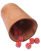 Poker  Pokerbeker Leder Naturel (10cm hoog) - Kunststof - uitvoering